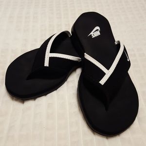 Women's Black Nike Flip Flops